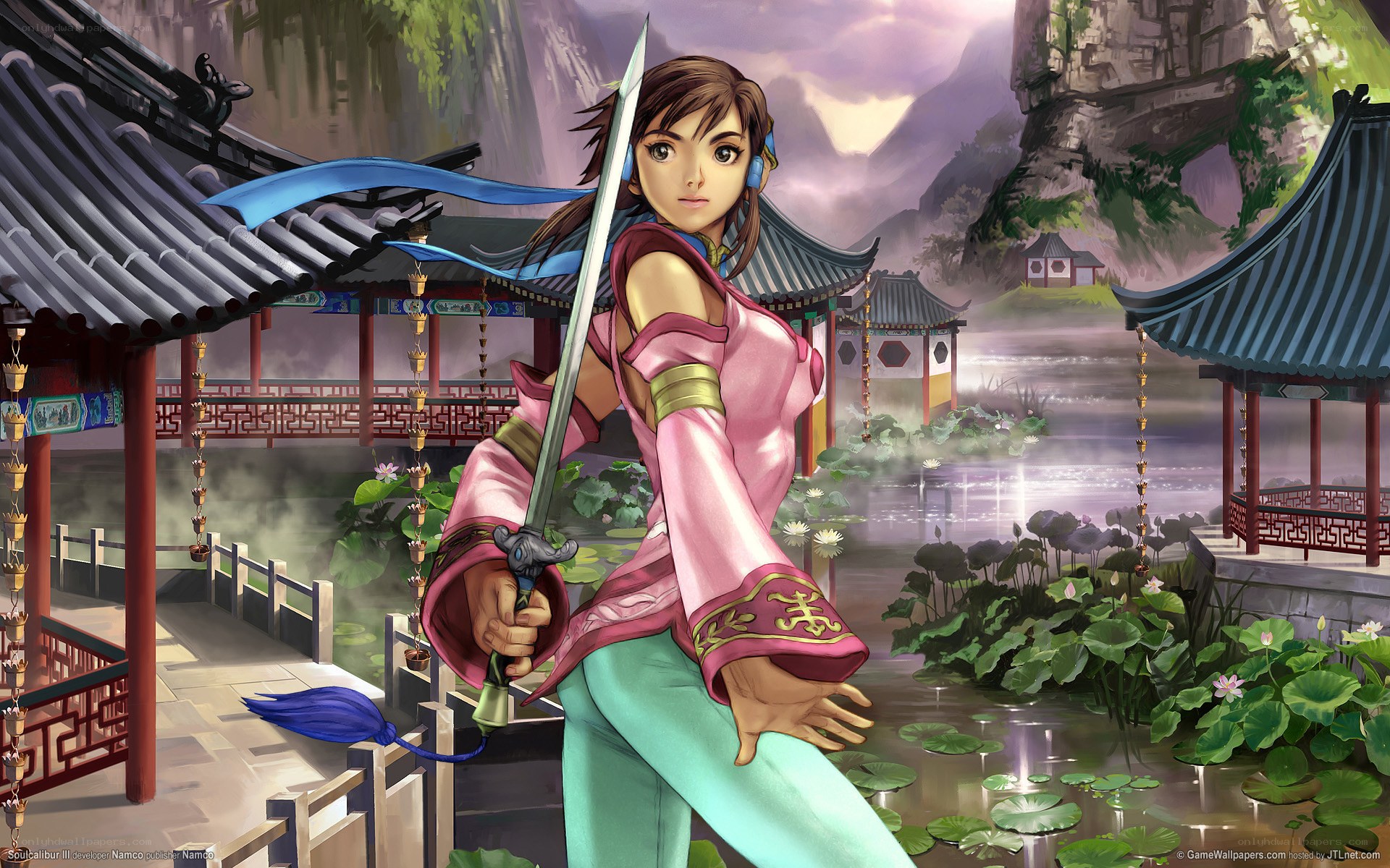female warrior in traditional setting