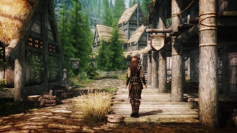 Female Warrior in Village