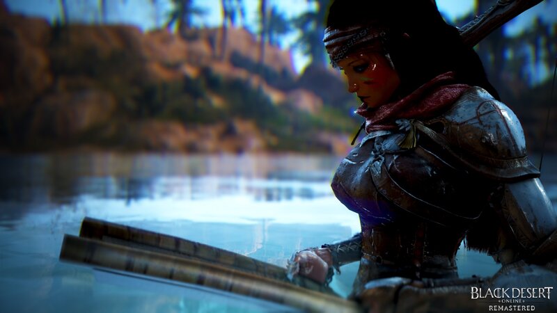 Female Warrior in Water — Blue, Dramatic, Afternoon
