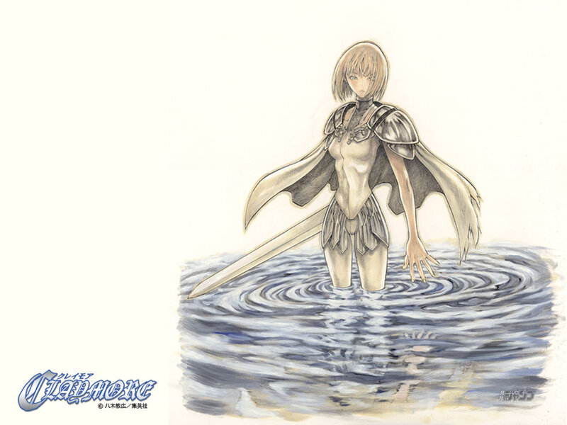 female warrior in water