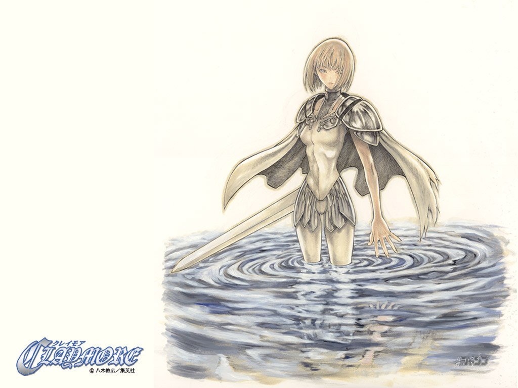 female warrior in water