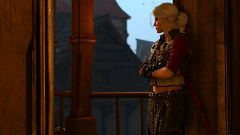 Female Warrior Leaning