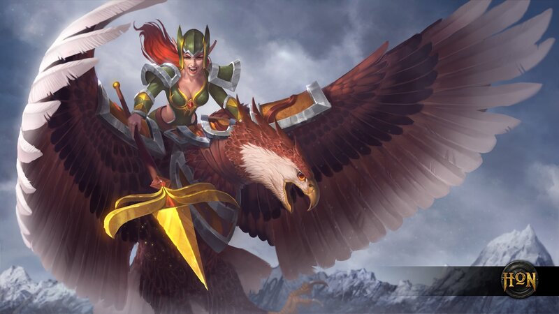 Female Warrior on Eagle