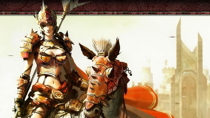 Female Warrior on Horse — Brown, Dramatic, Afternoon
