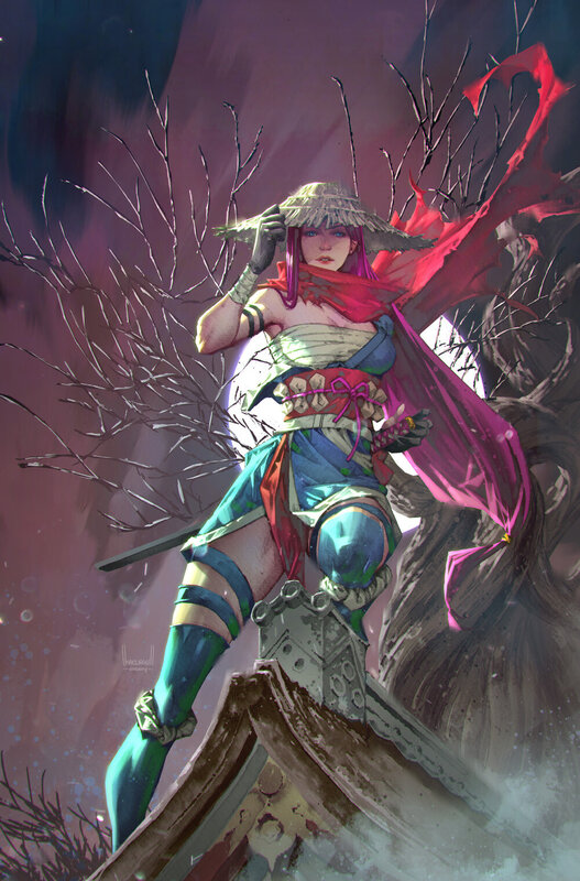 Female Warrior on Roof