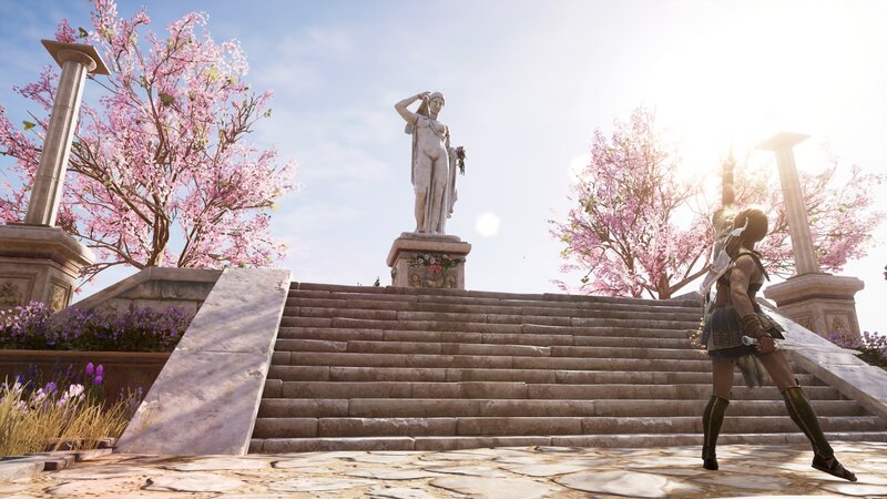 Female Warrior on Steps