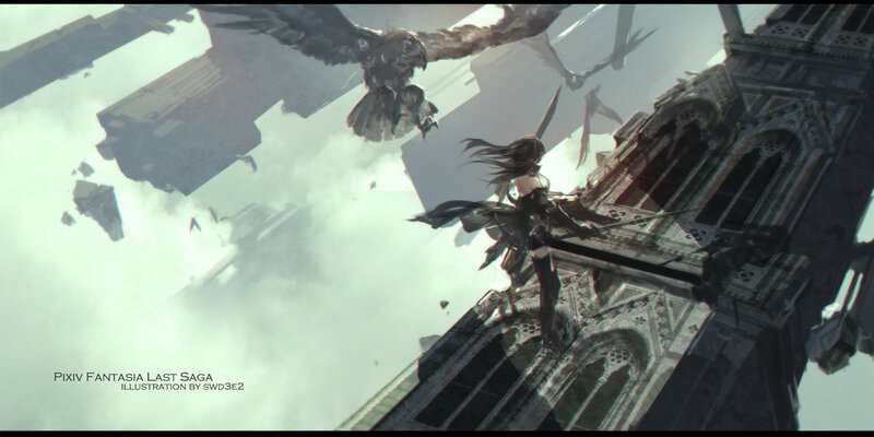 Female Warrior on Tower