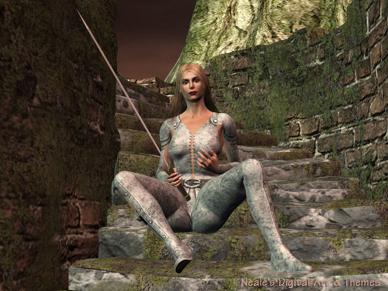Female Warrior Sitting