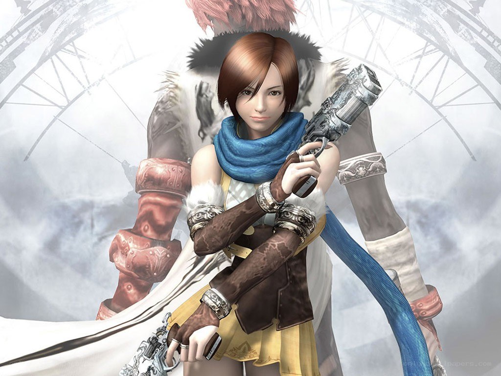 Female warrior with a gun