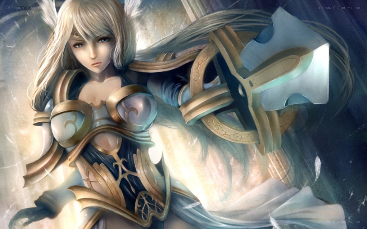 female warrior with axe