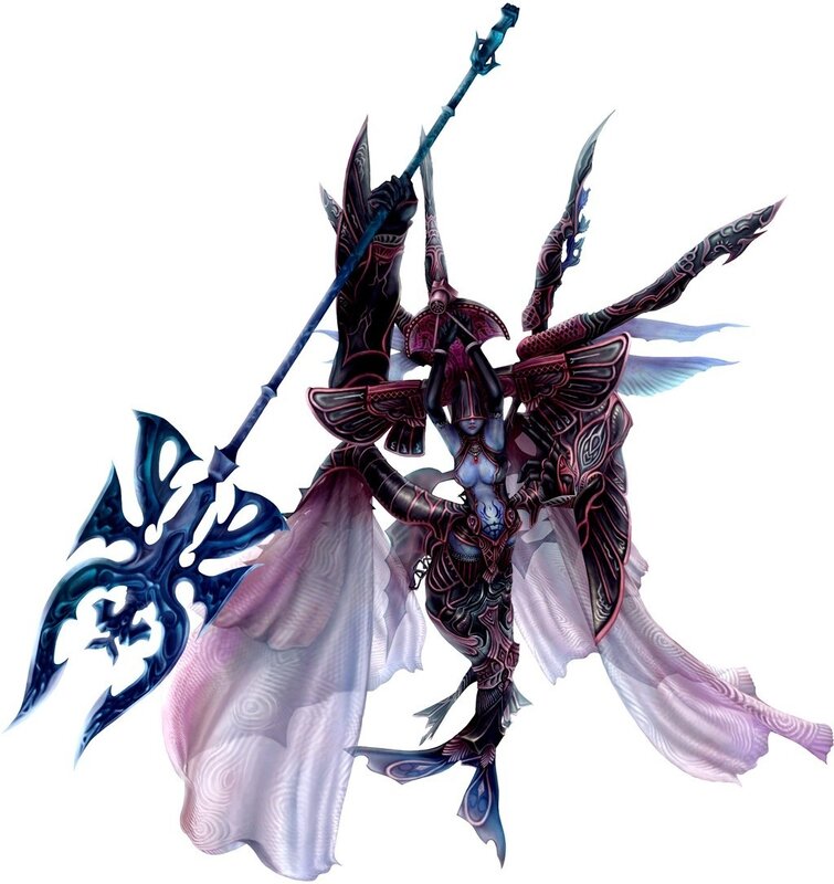 Female Warrior with Axe — Purple, Dramatic, Digital Art, Wings