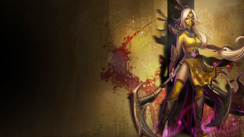 Female Warrior with Axe — Yellow, Dramatic, Intense