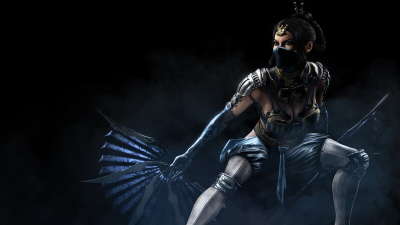 Female Warrior with Blades — Black
