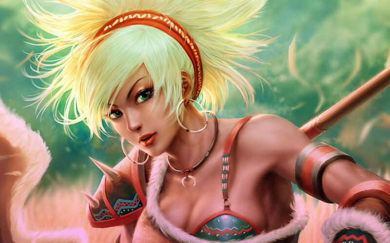 Female Warrior with Blonde Hair