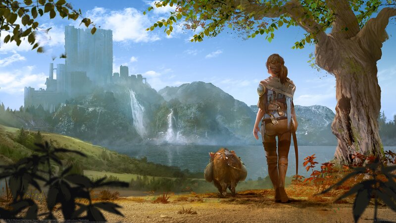 Female Warrior with Boar