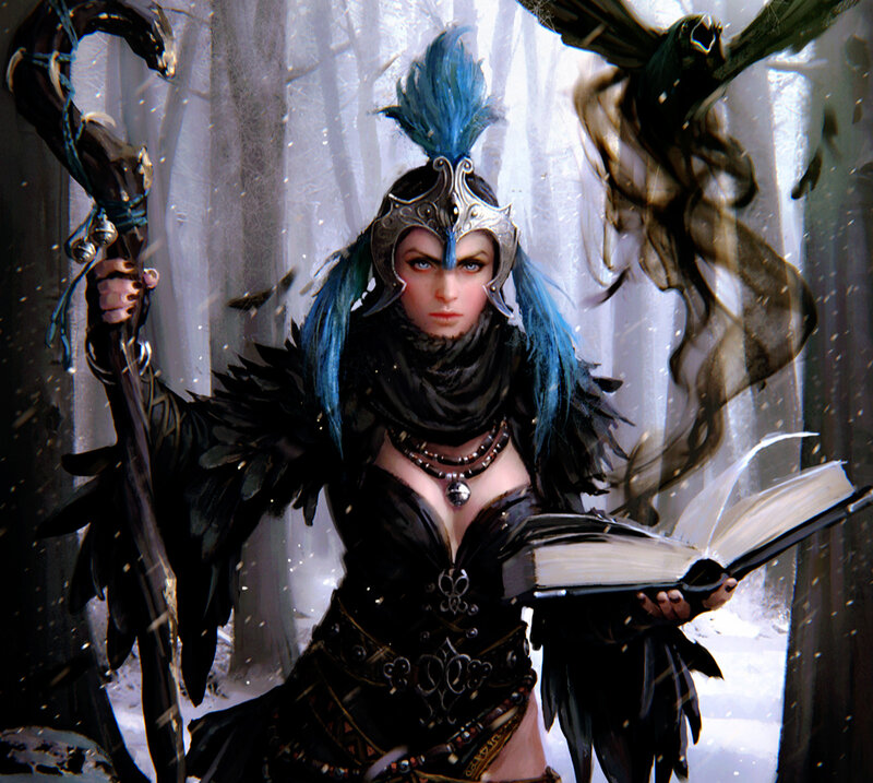 Female Warrior with Book