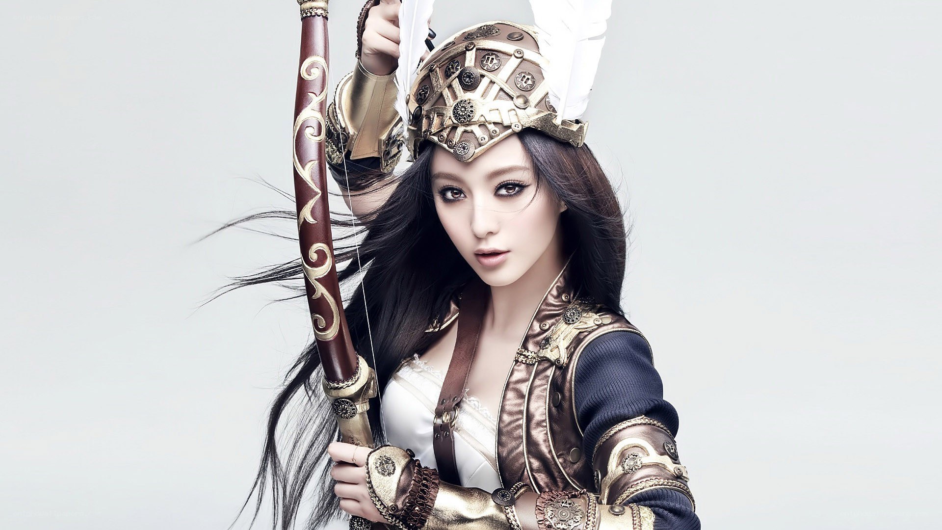 female warrior with bow