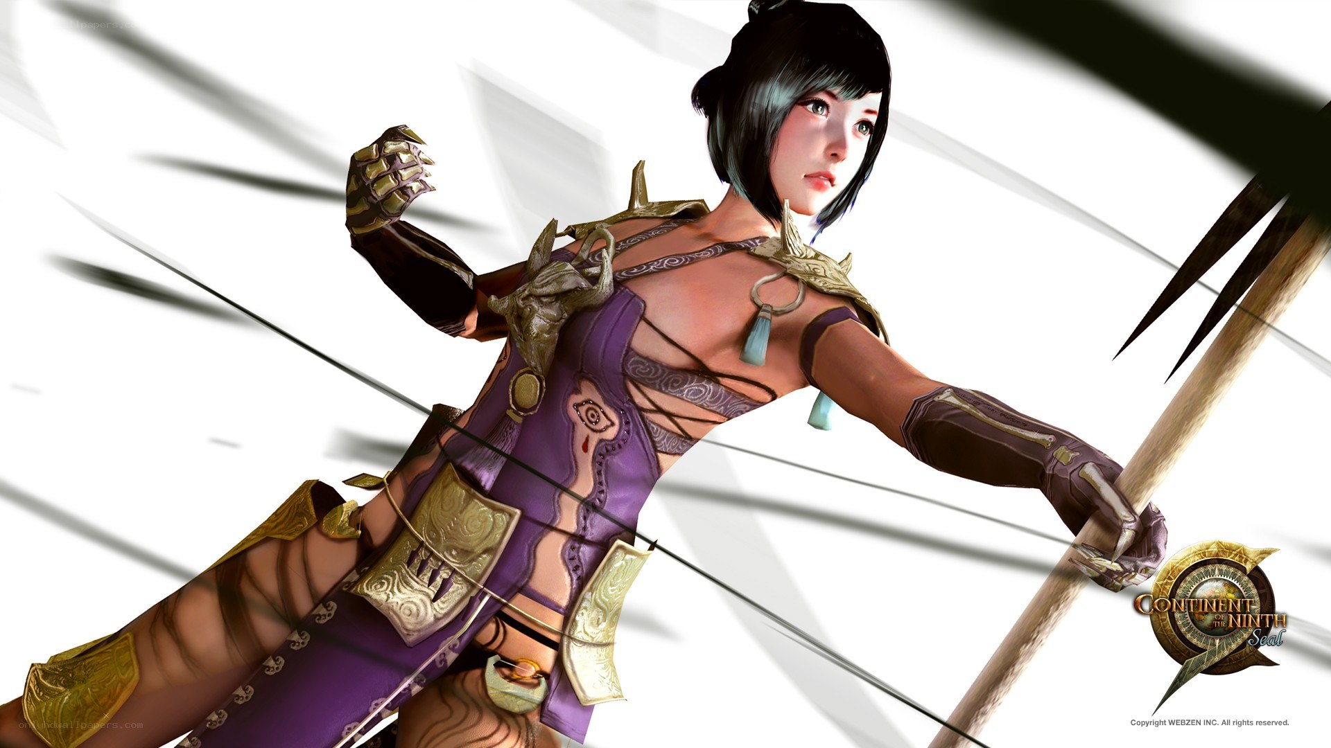 female warrior with bow