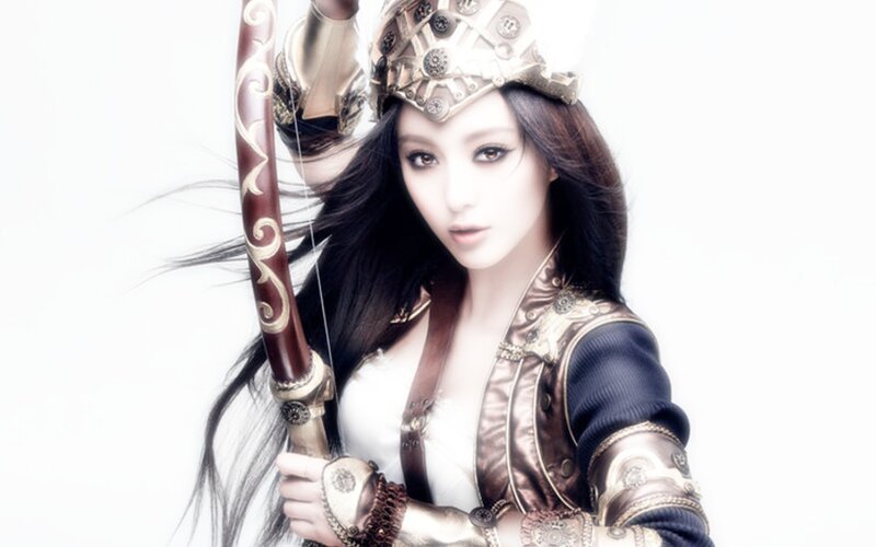female warrior with bow