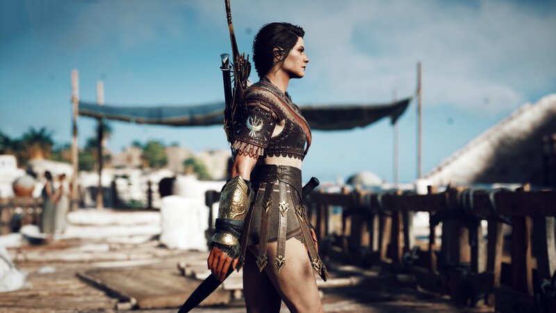 Female Warrior with Bow — Brown, Dramatic, Afternoon