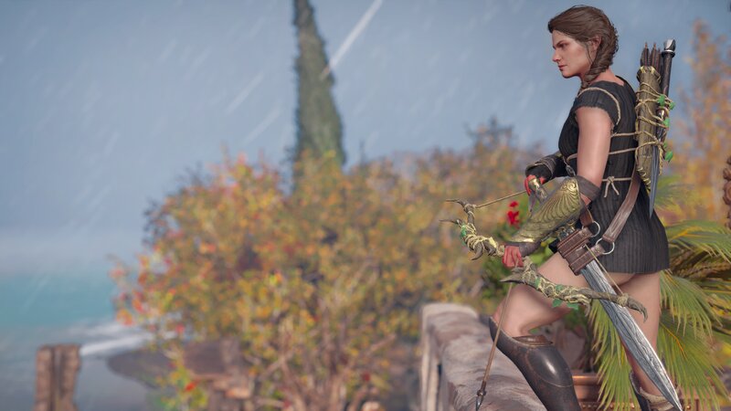 Female Warrior with Bow — Brown, Dramatic, Autumn