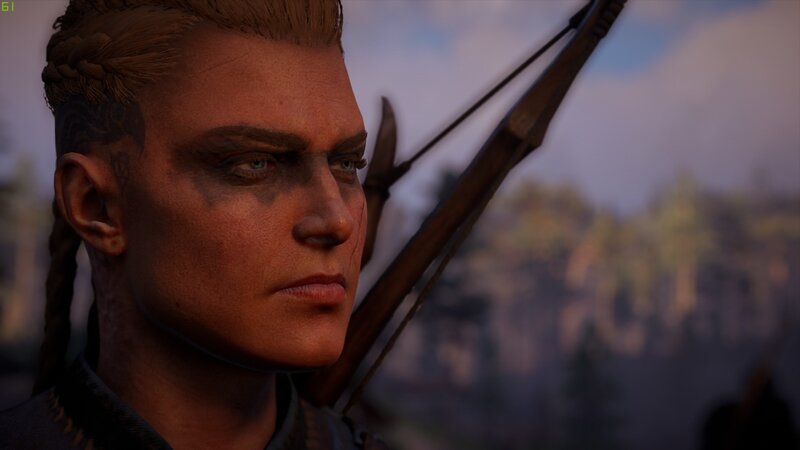 Female Warrior with Bow — Brown, Serious
