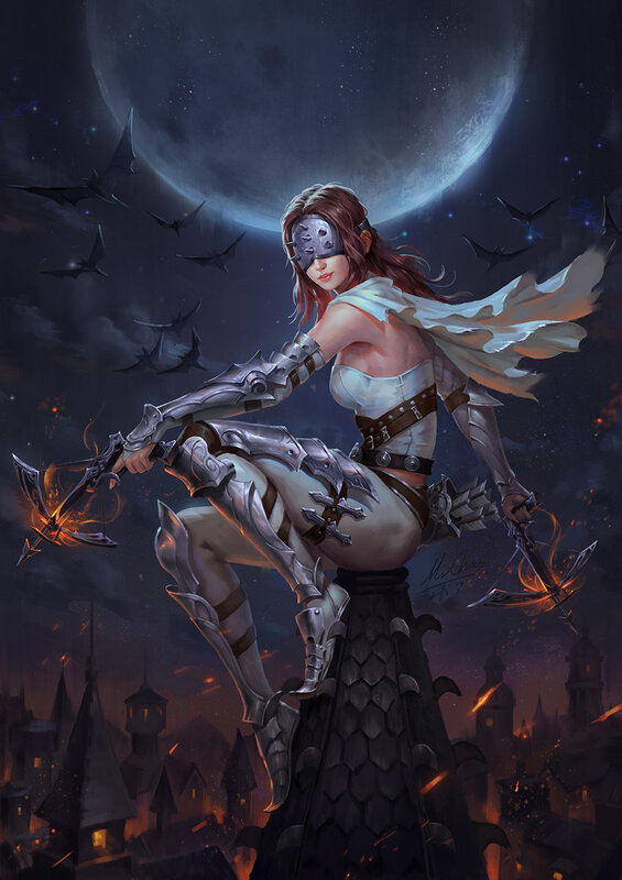 Female Warrior with Bows
