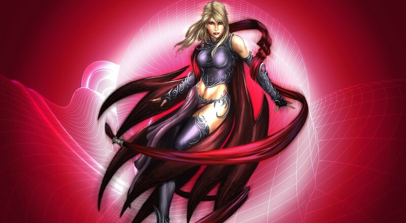 Female Warrior with Cape — Red