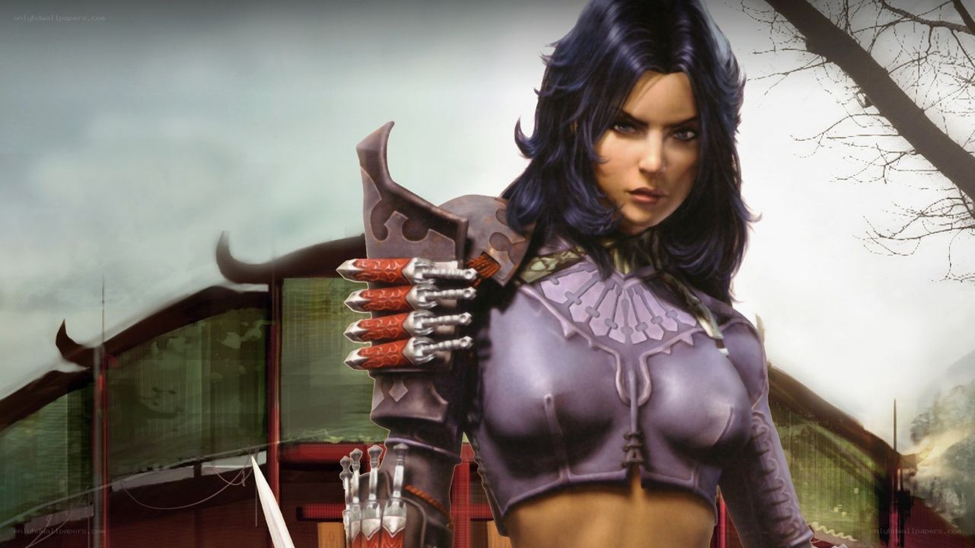 female warrior with claws