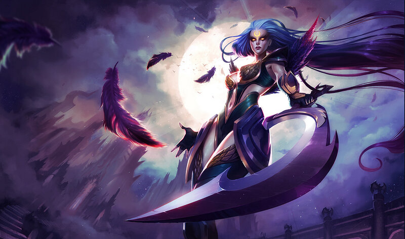 Female Warrior with Crescent Blade