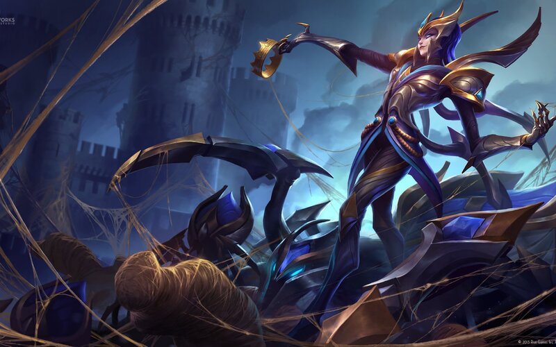 Female Warrior with Crown — Blue