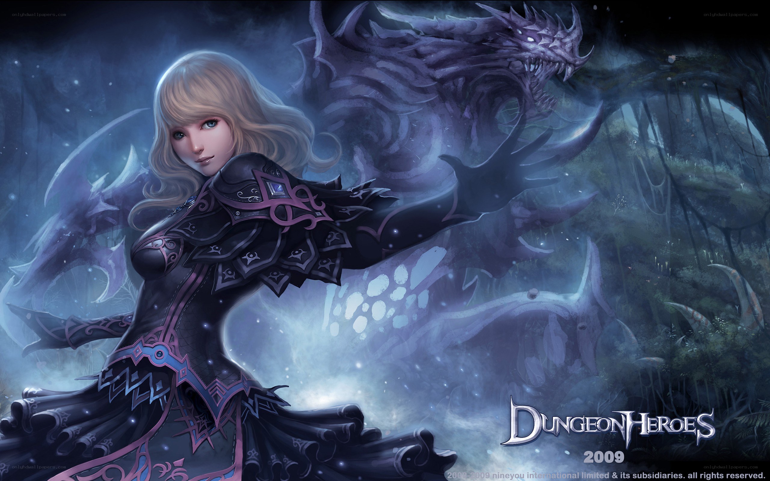 Female warrior with dragon