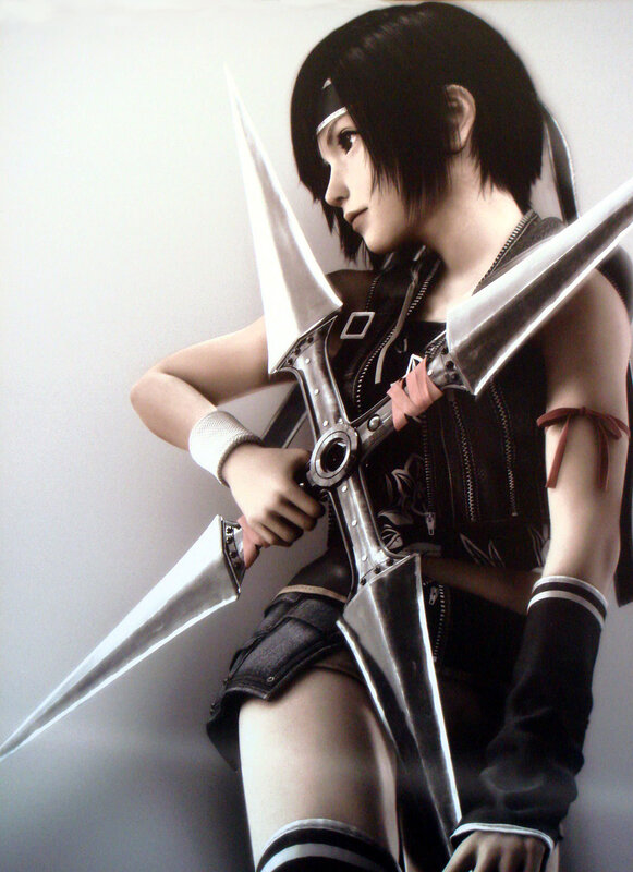 Female warrior with dual blades