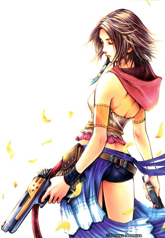 female warrior with dual pistols