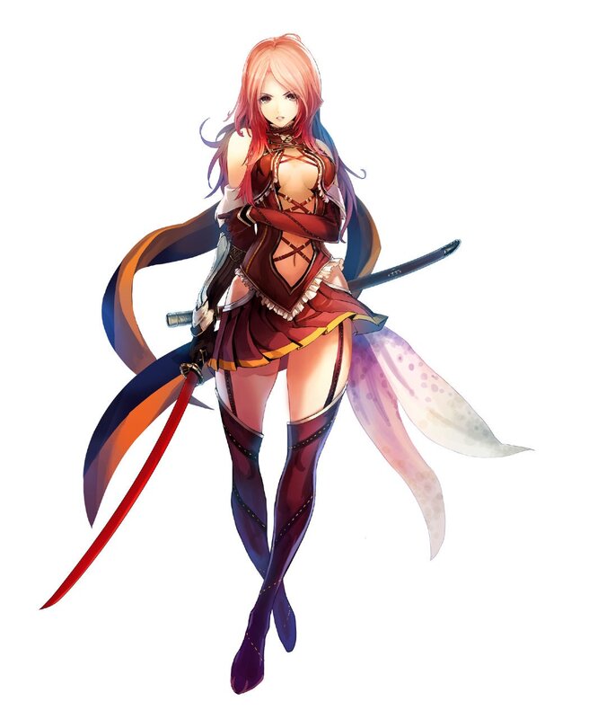 female warrior with dual swords