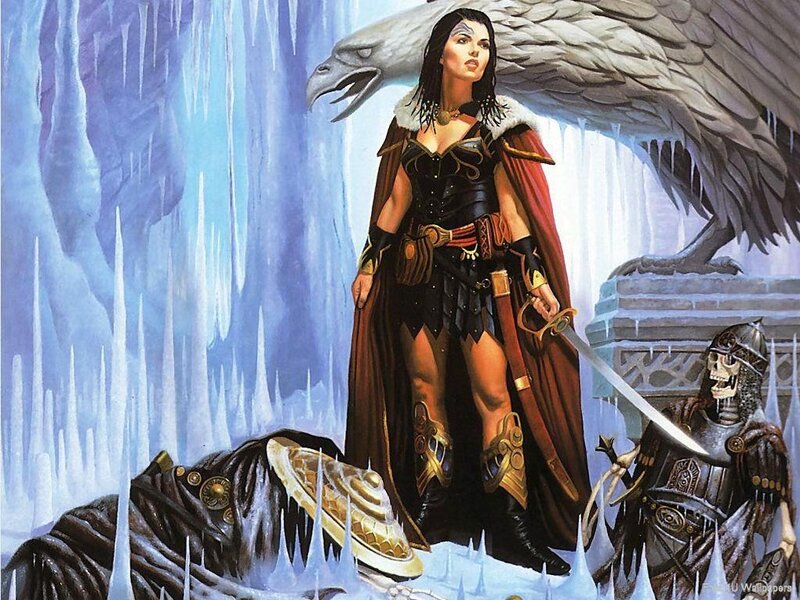 Female Warrior with Eagle