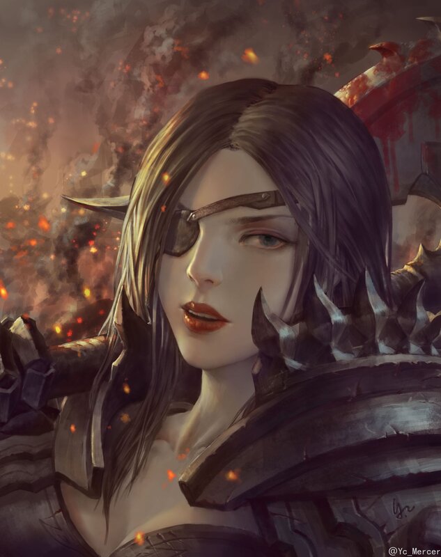 Female Warrior with Eyepatch