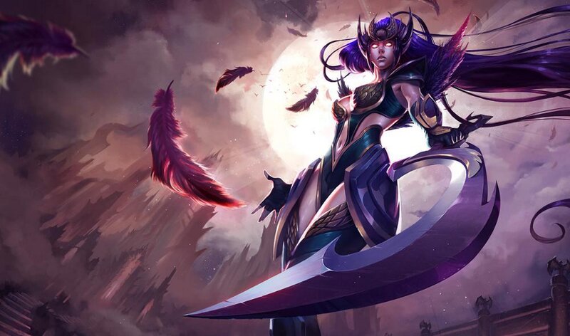 Female Warrior with Feathered Weapon — Purple