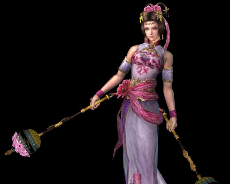 female warrior with floral staff