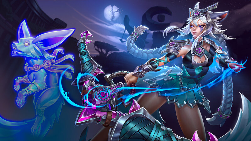 Female Warrior with Fox Companion