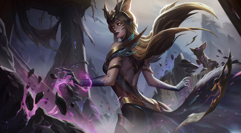 Female Warrior with Fox Ears — Purple