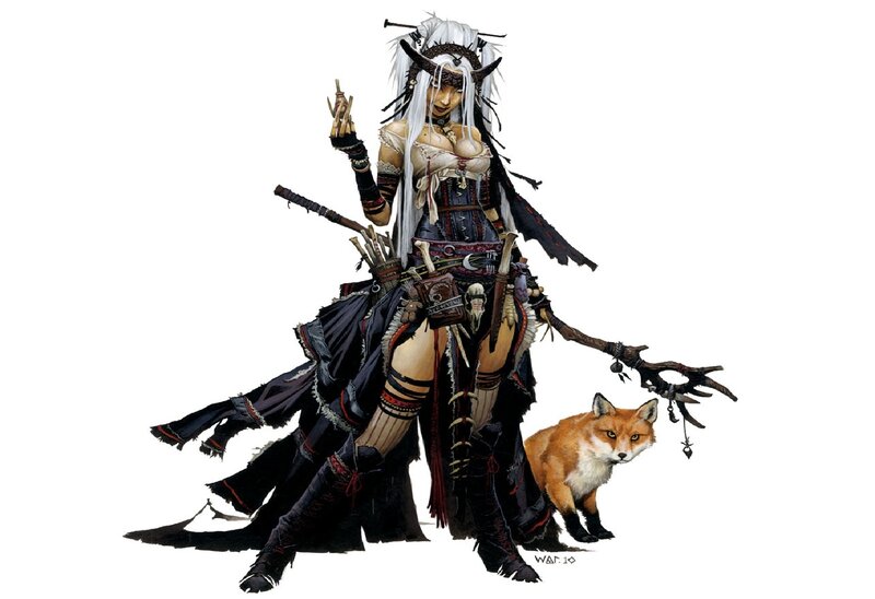 Female Warrior with Fox