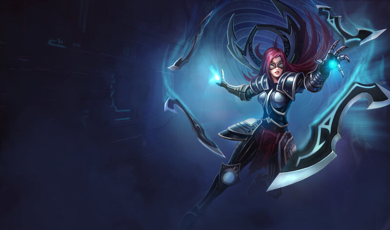 female warrior with glowing blades
