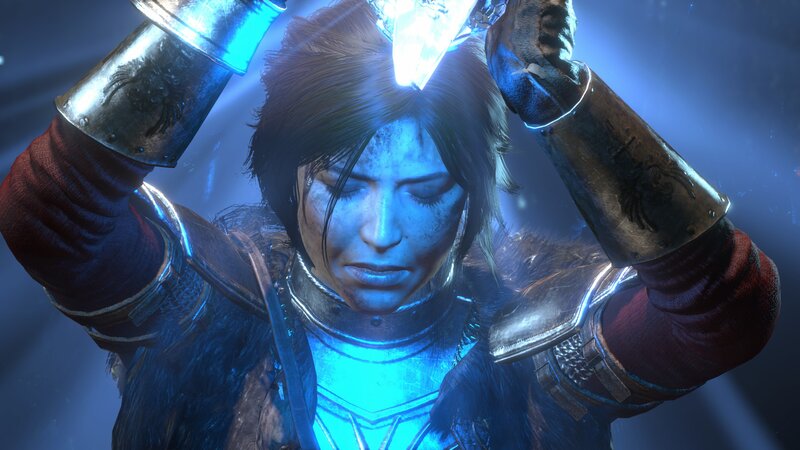 Female Warrior with Glowing Crystal