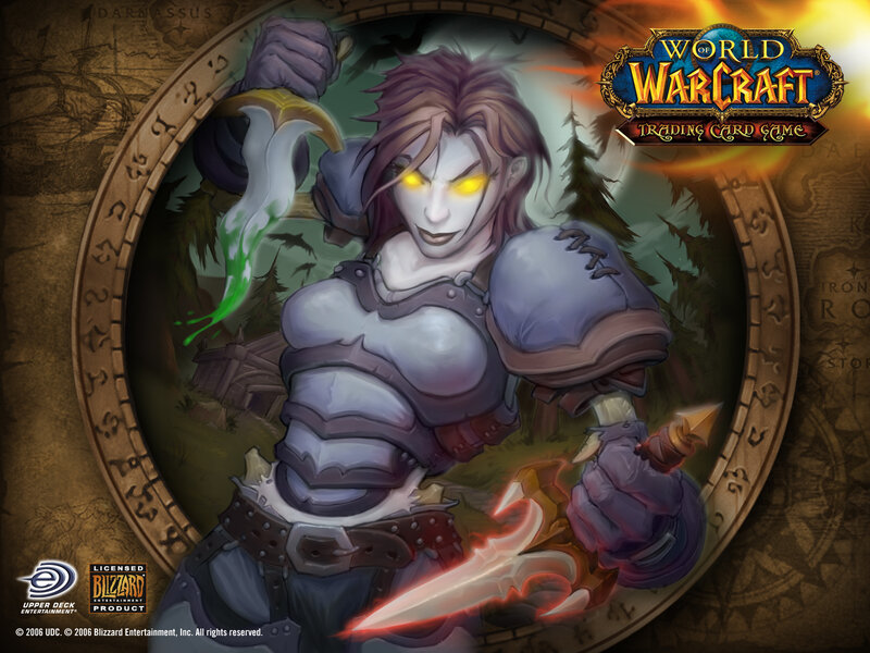 Female Warrior with Glowing Eyes — Purple