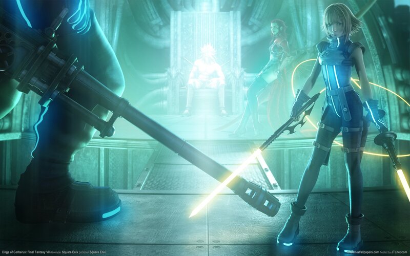 Female Warrior with Glowing Weapons — Blue, Dramatic, 3d Render