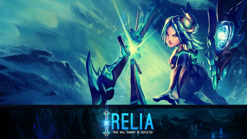 Female Warrior with Glowing Weapons — Blue, Dramatic