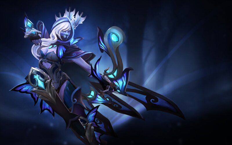 Female Warrior with Glowing Weapons
