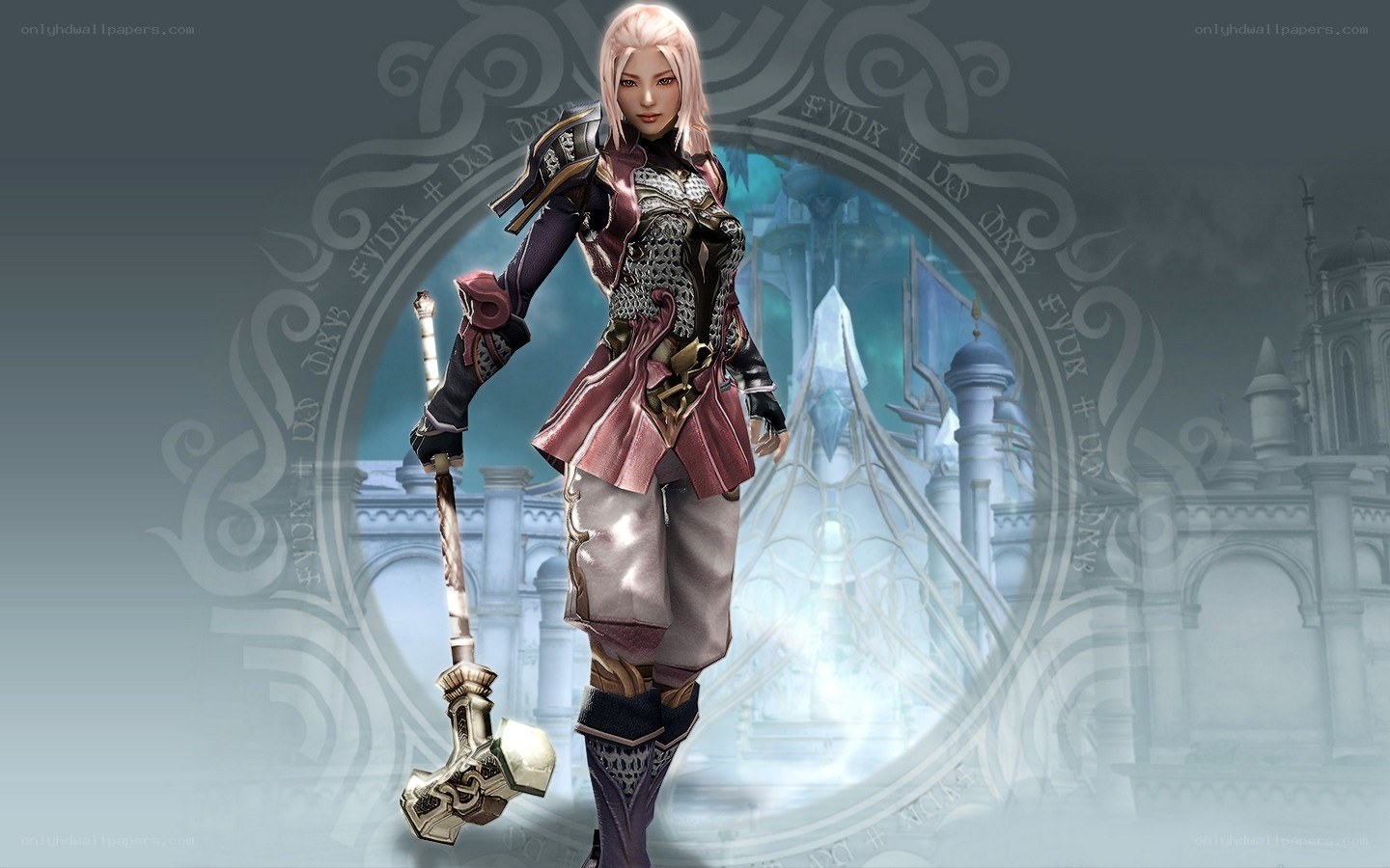 female warrior with hammer