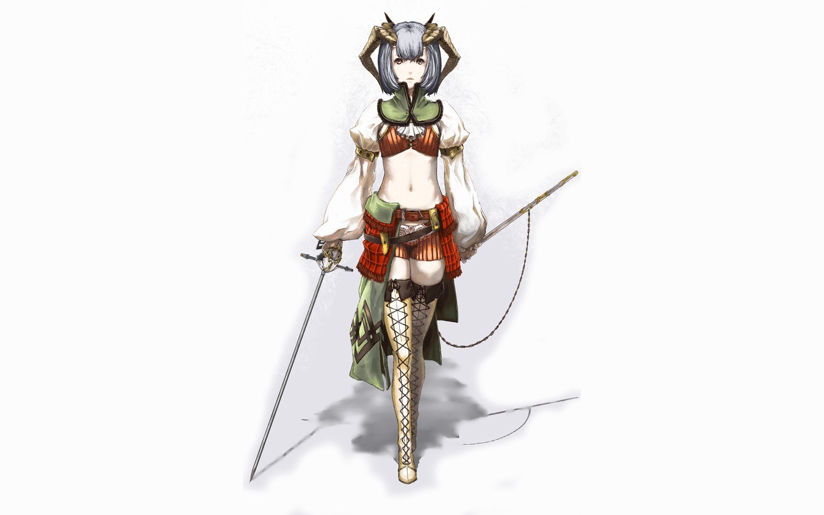 female warrior with horns